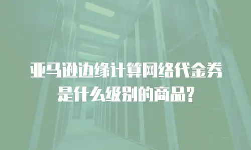 亚马逊边缘计算网络代金券是什么级别的商品?
