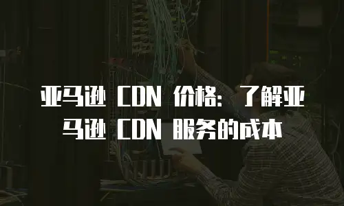亚马逊 CDN 价格：了解亚马逊 CDN 服务的成本