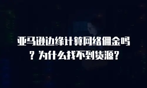 亚马逊边缘计算网络佣金吗？为什么找不到货源？