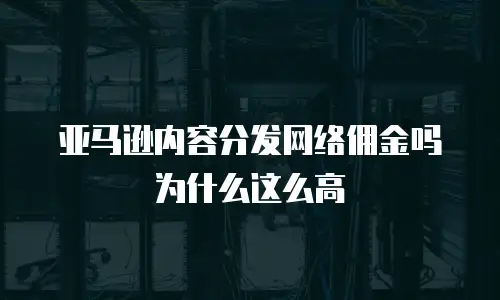 亚马逊内容分发网络佣金吗为什么这么高