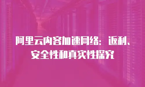 阿里云内容加速网络：返利、安全性和真实性探究