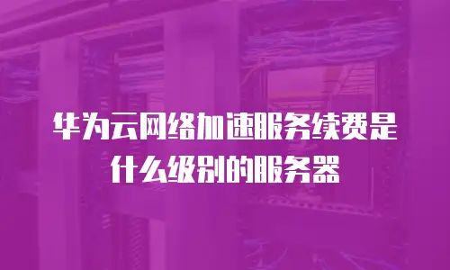 华为云网络加速服务续费是什么级别的服务器