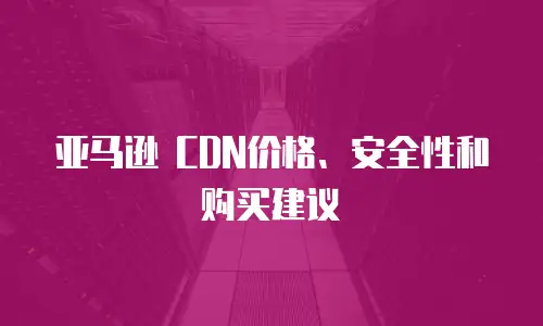 亚马逊 CDN价格、安全性和购买建议