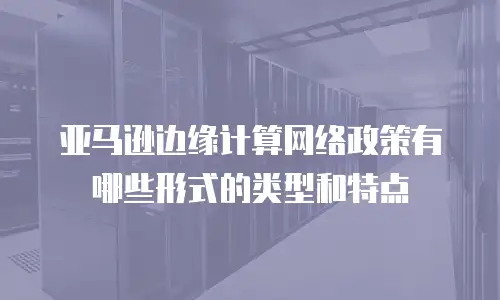 亚马逊边缘计算网络政策有哪些形式的类型和特点