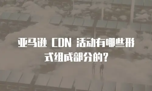 亚马逊 CDN 活动有哪些形式组成部分的？