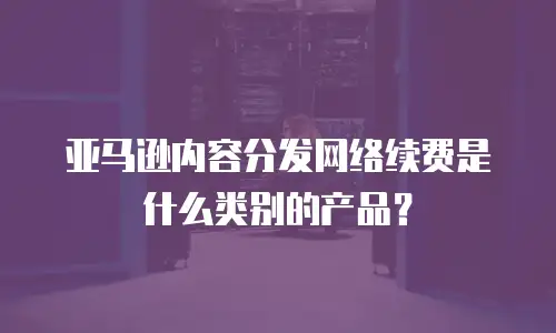 亚马逊内容分发网络续费是什么类别的产品？