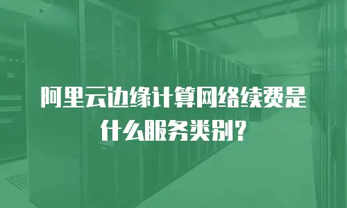 阿里云边缘计算网络续费是什么服务类别？