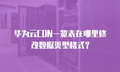 华为云CDN一览表在哪里修改数据类型格式？