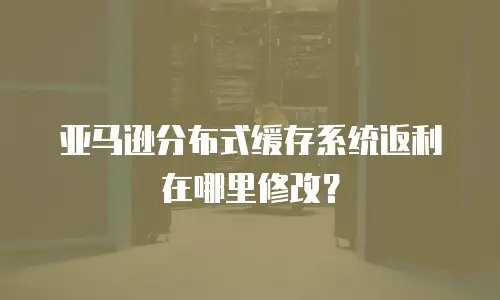 亚马逊分布式缓存系统返利在哪里修改？