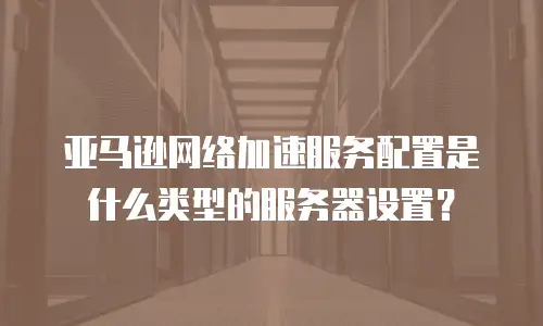 亚马逊网络加速服务配置是什么类型的服务器设置？
