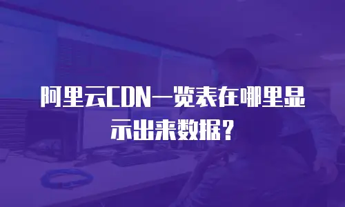 阿里云CDN一览表在哪里显示出来数据？