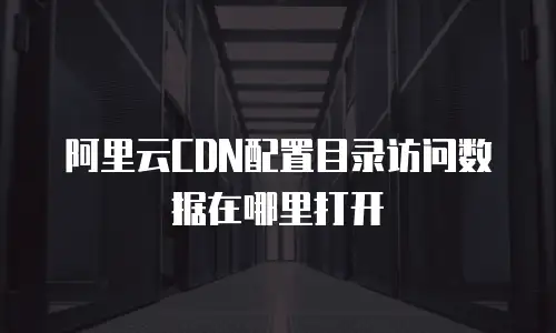 阿里云CDN配置目录访问数据在哪里打开