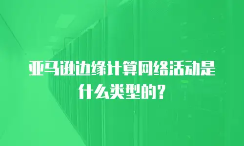 亚马逊边缘计算网络活动是什么类型的？