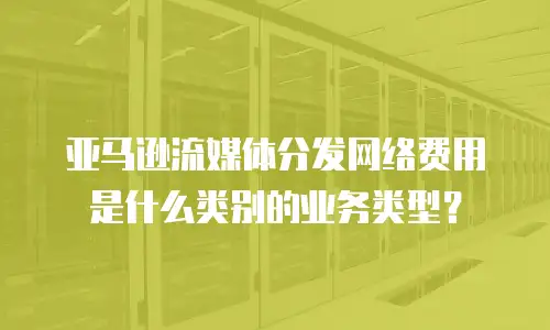 亚马逊流媒体分发网络费用是什么类别的业务类型？