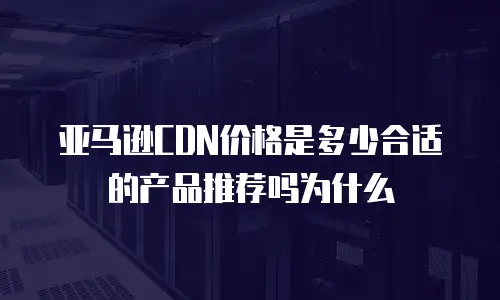 亚马逊CDN价格是多少合适的产品推荐吗为什么