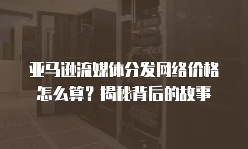 亚马逊流媒体分发网络价格怎么算？揭秘背后的故事