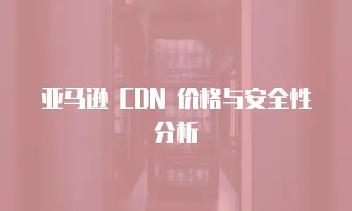 亚马逊 CDN 价格与安全性分析