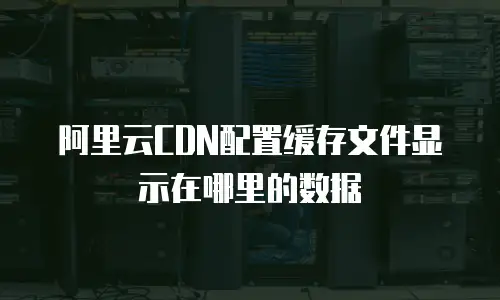 阿里云CDN配置缓存文件显示在哪里的数据