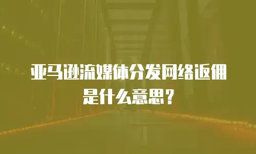 亚马逊流媒体分发网络返佣是什么意思？