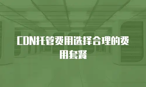 CDN托管费用选择合理的费用套餐