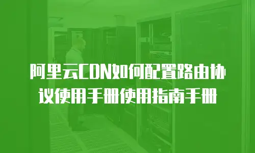 阿里云CDN如何配置路由协议使用手册使用指南手册