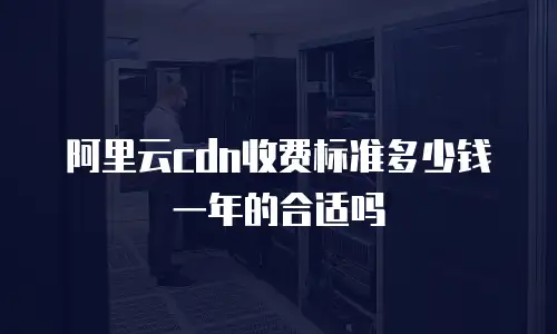 阿里云cdn收费标准多少钱一年的合适吗