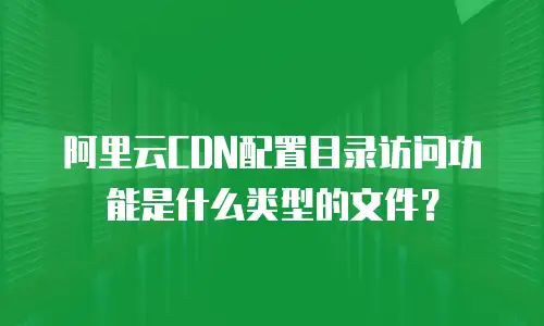 阿里云CDN配置目录访问功能是什么类型的文件？
