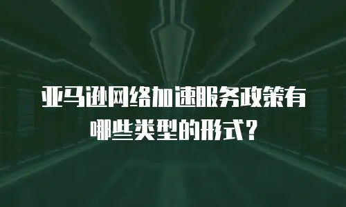 亚马逊网络加速服务政策有哪些类型的形式？