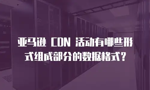 亚马逊 CDN 活动有哪些形式组成部分的数据格式？
