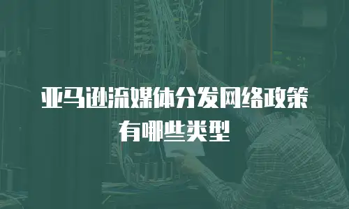 亚马逊流媒体分发网络政策有哪些类型