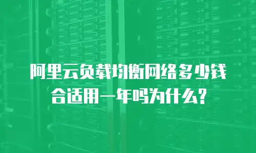 阿里云负载均衡网络多少钱合适用一年吗为什么?