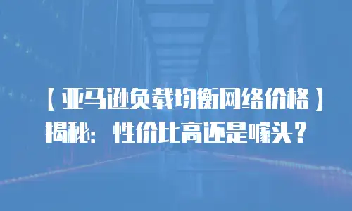 【亚马逊负载均衡网络价格】揭秘：性价比高还是噱头？