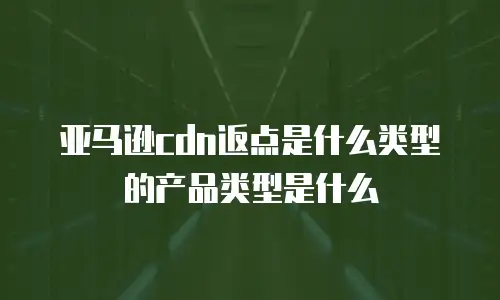 亚马逊cdn返点是什么类型的产品类型是什么