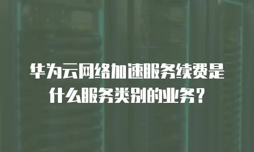 华为云网络加速服务续费是什么服务类别的业务？