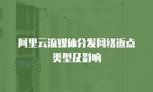 阿里云流媒体分发网络返点类型及影响