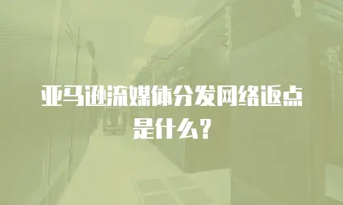 亚马逊流媒体分发网络返点是什么？