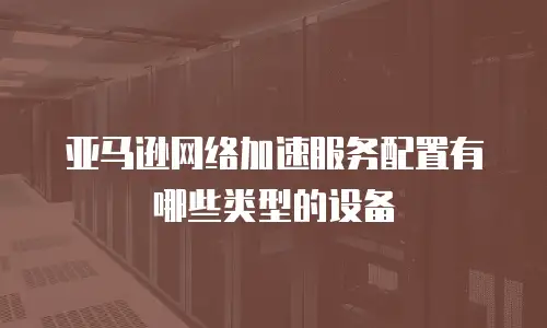 亚马逊网络加速服务配置有哪些类型的设备