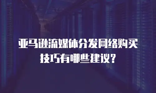 亚马逊流媒体分发网络购买技巧有哪些建议？