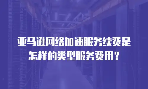 亚马逊网络加速服务续费是怎样的类型服务费用？