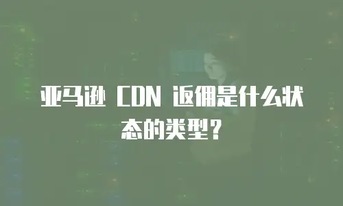 亚马逊 CDN 返佣是什么状态的类型？