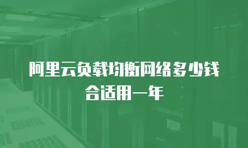 阿里云负载均衡网络多少钱合适用一年
