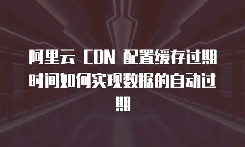 阿里云 CDN 配置缓存过期时间如何实现数据的自动过期