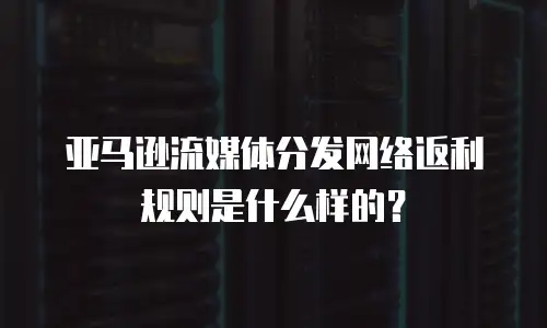 亚马逊流媒体分发网络返利规则是什么样的？