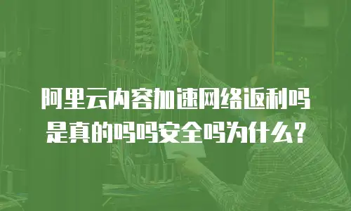 阿里云内容加速网络返利吗是真的吗吗安全吗为什么？