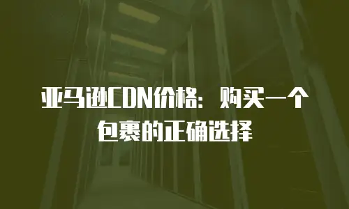 亚马逊CDN价格：购买一个包裹的正确选择