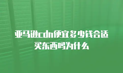 亚马逊cdn便宜多少钱合适买东西吗为什么