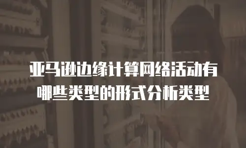 亚马逊边缘计算网络活动有哪些类型的形式分析类型