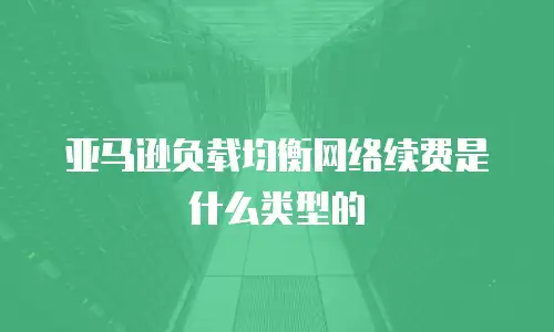 亚马逊负载均衡网络续费是什么类型的