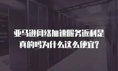 亚马逊网络加速服务返利是真的吗为什么这么便宜?