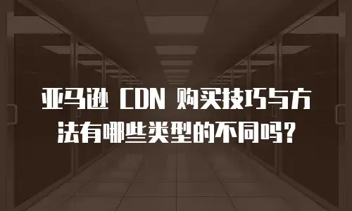 亚马逊 CDN 购买技巧与方法有哪些类型的不同吗？